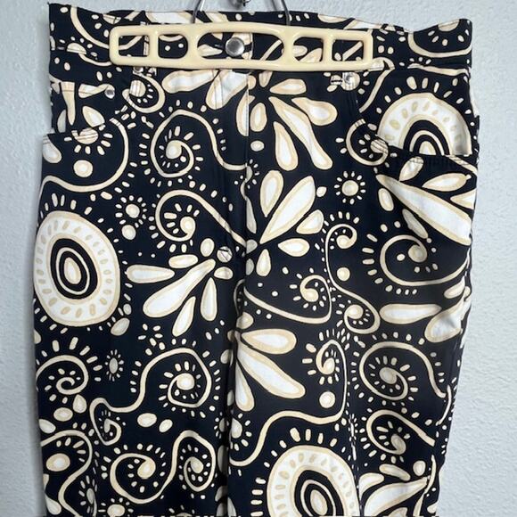 Louis Ferard Vintage Black Designer Summer Ankle Pants Size 8 - Picture 4 of 9